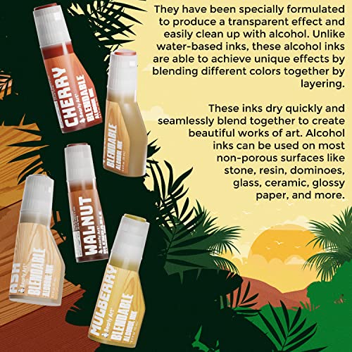 Bearly Art Alcohol Ink Forest Collection Blendable Set 0.5 fl oz Each