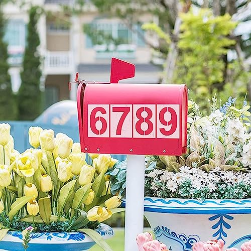 14 Inch Reusable Large Number Stencils Plastic Digital Stencils Templates for Cake Address Number Painting Templates - size: 14 Inch