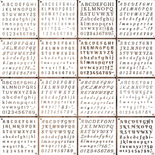 1/2 Inch Letter Stencils for Painting, 30 Pcs Reusable Small Alphabet Letters and Numbers Stencil for Bullet Journaling Crafts Projects