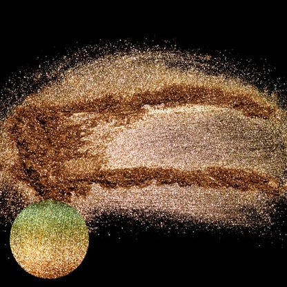 Matio Chameleon Mica Powder, 1.06oz/ 30g Sunshine Beach Chrome Powder | Pearlescent Effect Color Shift Pigment for Resin Craft, Soap Candle Dye, Nail Art,Bath Bomb,Paint,Slime - color: C-Sunshine Beach