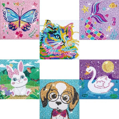 Labeol Diamond Art Kits for Kids Crafts for Girls Ages 6-8-10-12 Easy to DIY Creative Diamond Art Sticker Craft by Numbers Kits for Kids and Adult Beginners (Precious) - style: Precious