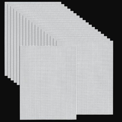 YOUNTHYE 20 PCS Plastic Canvas Sheets 7 Count 9.8X 13.2Inch Plastic Mesh Sheet Large Plastic Canvas for Embroidery Crafting, Acrylic Yarn Crafting, Knit and Crochet Projects - size: 7count
