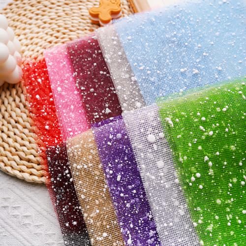 Colorful Textured Fabric Paper(snowy mesh, Close to A5 size) | Handicraft Production,Junk Journaling Supplies,Card Making,Collage Art Decoration,Decorative Craft Paper,Metal Mesh Fabric - color: snowy mesh
