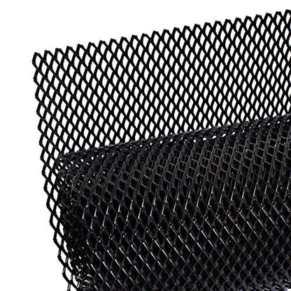 AggAuto Universal 40"x13" Car Grill Mesh 6x12mm Rhombic Hole Black | Aluminum Alloy Automotive Grille Insert Bumper, One of the Most Multifunctional Shape Grids 100x33cm - size: 6x12mm Rhombus - Black