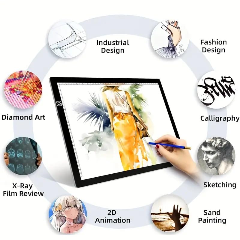 Huacan A3 LED Light Pad for Diamond Painting, Diamond Art Light Board Kit - color: A3