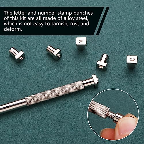 44 Pcs Leather Stamping Kit, 36 Pcs Leather Stamps 3mm with Letters Numbers - color: 3mm 36stamps