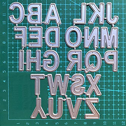 Metal Cutting Dies 26 Capital Alphabet Dies Letters for Card Making Stencil Embossing Tool Scrapbooking DIY Etched Craft Dies - style: Capital letters