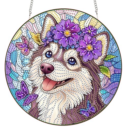 Bimkole Smiling Dog Hanging Diamond Pearl Art Kits for Adults Pendant C35 - color: Hanging-Smiling Dog