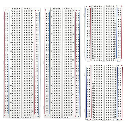 MCIGICM Breadboards, 2Pcs 830 Point & 2Pcs 400 Point Solderless Bread Board | for Proto Shield Distribution Connecting Blocks