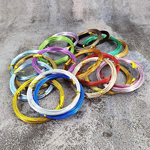 INSPIRELLE 20 Guage Aluminum Craft Wire 20 Colors Bendable Metal Wire - size: 20 Guage (0.8mm)
