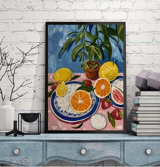 5DDIYART Paint by Numbers for Adults Beginner,Citrus Lemon Fruit Paint by Number Kits on Canvas Without Framed,Paint by Easy Acrylic Painting Home Wall Decor 16x20inch - color: PB137-1