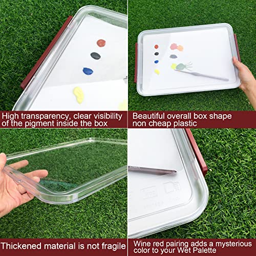 9.5x14.5x1.6 inches Wet Palette for Miniature Models - Wet pallete for Acrylic Painting Wet pallets for Painting Miniatures Keep Your Paint Wet for Longer for Miniature Models