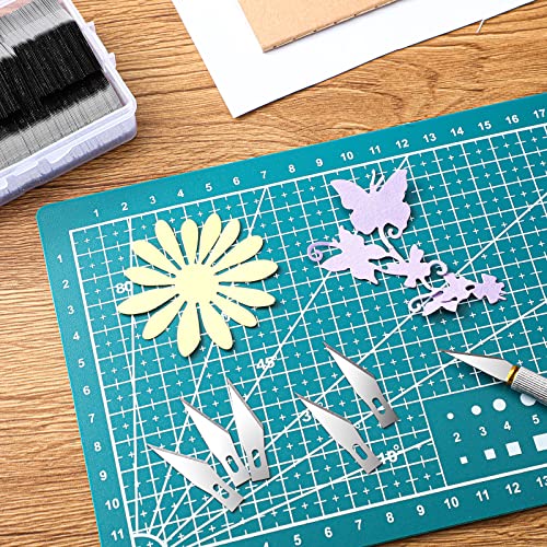 Zhehao 600 Pcs Knife Blades 11 High Carbon Steel Blades Bulk Hobby Art Refill #11 Precision Knife Replacement with Storage Case for Scrapbooking Cutting Stencils Wood Carving