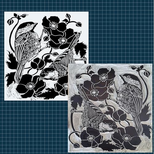 2Pcs 12x12 Soft Linoleum Carving Block, Linocut Block for Printmaking, Gray | Engraving Art Project, Printmaking Artist Studio Supplies - color: Gray, size: 12'' x 12'' 2 Pack