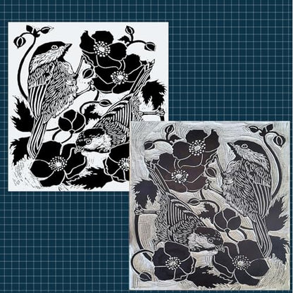 2Pcs 12x12 Soft Linoleum Carving Block, Linocut Block for Printmaking, Gray | Engraving Art Project, Printmaking Artist Studio Supplies - color: Gray, size: 12'' x 12'' 2 Pack