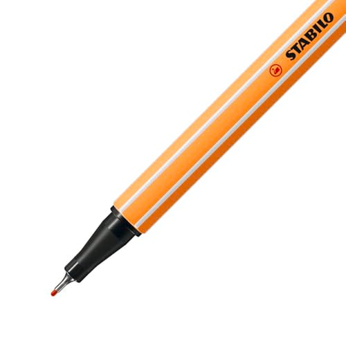 STABILO Point 88 - Fineliner | Pack of 10 - Red - color: Red, size: 1 Count (Pack of 10)