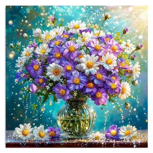 Flower Diamond Painting Kits for Adults Flower Diamond Art Kits for Adults | Gem Art Kits for Adult for Gift Home Wall Decor 14x14 Inch - color: G9593