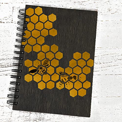 Set of 2 Butterflies and Bee Stencils - Stencils for Painting on Wood, Walls, Art Projects, Furniture, Fabric and More - DIY Bee and Butterfly Stencil for Crafts Reusbable - Each Stencil 7"x7" - color: Butterflies/Bees 7"x7"