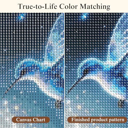 Hummingbird Diamond Art Kits for Adults, Bird Diamond Painting Kits - color: KM1096-1