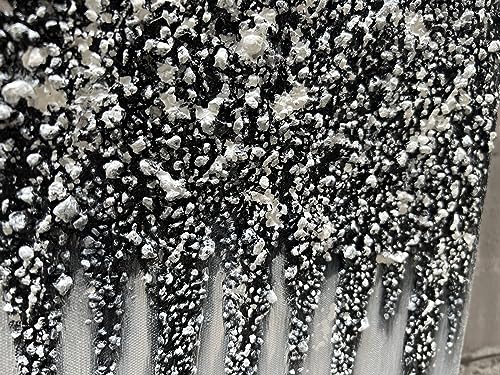 Art 28x40 inch Hand Painted Abstract Art Oil Painting in Black and Silver Texture Modern Wall Home Decoration Painting - color: Yi033