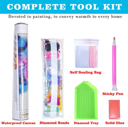 Meothan Diamond Art Kits for Adults Castle Diamond Painting Kit 12x16in - color: Castle-Round Drill, size: 11.8x15.7in(30x40cm)