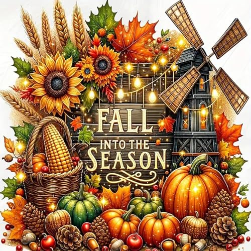 AIBOERL Paint by Numbers Kit for Adults Beginner,Fall Pumpkin, 12X16In | DIY Paint by Number for Adults, Beginner Friendly, High-Definition Color Canvas, Stress Relief, Home Decor, Gifts, Unframed - color: YH04024