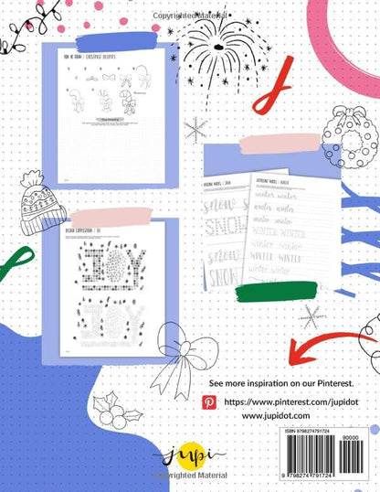 Winter Hand Lettering Workbook and Step-by-Step Doodle Guide for Adults and Teens: Brush Pen Practice, How to Draw Winter Icons, Creative Planning ... Art - Play & Create with Doodle by Dots