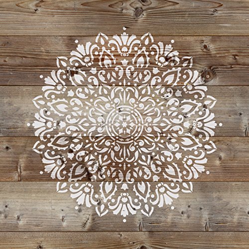 Harmony Mandala Stencil Template - Reusable Stencil for Painting Mandala Designs - 46" Diameter - size: 46" Diameter Half
