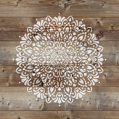 Harmony Mandala Stencil Template - Reusable Stencil for Painting Mandala Designs - 68" Diameter - size: 68" Diameter Quarter