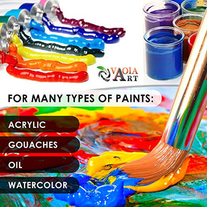 Paint Brush Set for Acrylic Painting Artist Paint Brushes Watercolor Brush Professional Oil Painting Brushes Gouache Paint Set for Body Small Craft Paint Brushes Blue Handle - color: Blue Handle