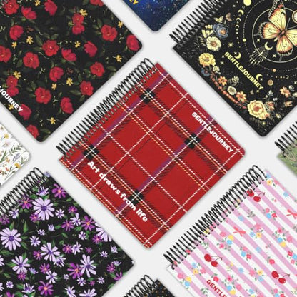 Hardcover Sketchbook,7.2"x8.3"Spiral Bound Drawing Pad,Red Grid | 150gsm(92lb)Acid-Free Thick Paper,Blank Art Journal for Adults,Artists&Beginners,Ideal for Sketching,Doodling and Mixed Media - color: red grid