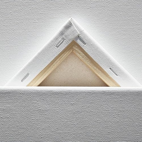 KINGART Stretched White Canvas Set – Rectangle, 24x36 Inch, 2-Pack – 100% Cotton, Triple Gesso Primed – 5/8" Profile Back-Stapled Artist Boards for Acrylic, Oil, Pouring, & Mixed Media Painting - size: 24" x 36"