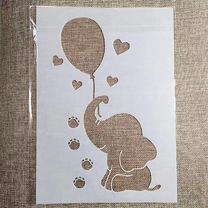TIAMECH A4 Reusable Elephant Stencil for Painting - style: Elephant