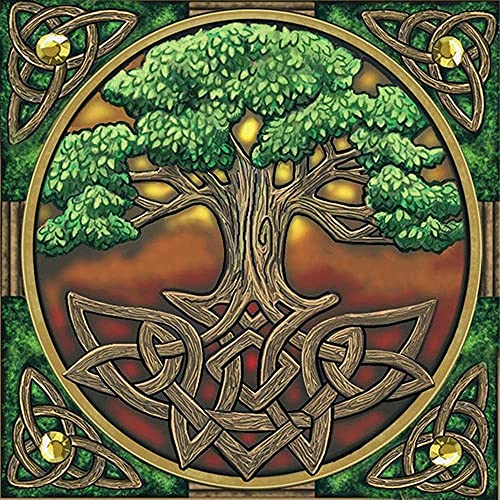 Diymood DIY 5D Diamond Painting Tree Life, Diamond Painting Kits for Adults, Round Full Drill Paint with Diamond Arts Canvas Crafts Cross Stitch Crystal Embroidery for Home Wall Decor Gift 12x12inch - color: Multicolor