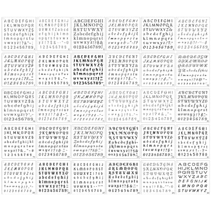 1/2 Inch Letter Stencils for Painting, 30 Pcs Reusable Small Alphabet Letters and Numbers Stencil for Bullet Journaling Crafts Projects