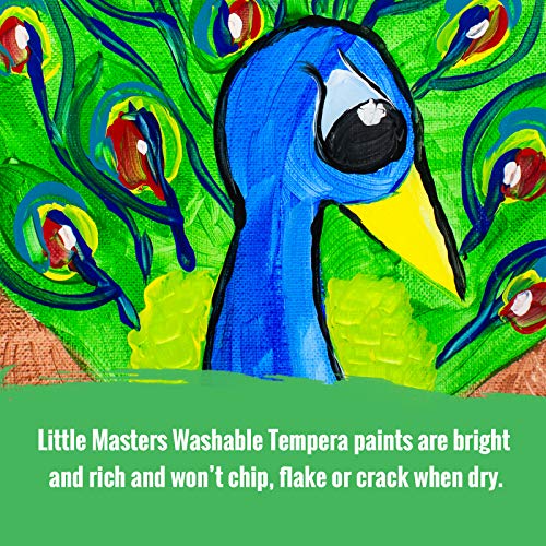 Handy Art Little Masters Washable Tempera Paint, Gallon, Yellow,214-710 128 fl Oz and Red Gallon Paint Bundle (Pack of 2)