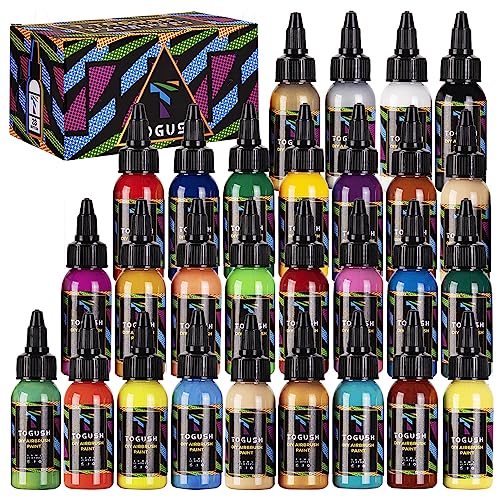Airbrush Paint Set 28 Colors, Acrylic Paint for Models & Crafts - color: 28 Colors