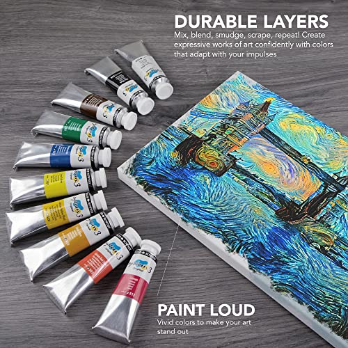 Daler Rowney System3 10-Tube Acrylic Paint Set for Adults - Acrylic Painting Supplies for Artists and Students - Acrylic Paints for Murals Canvas and More - Art Paints for Any Skill Set - style: 10 Pack, Medium Body