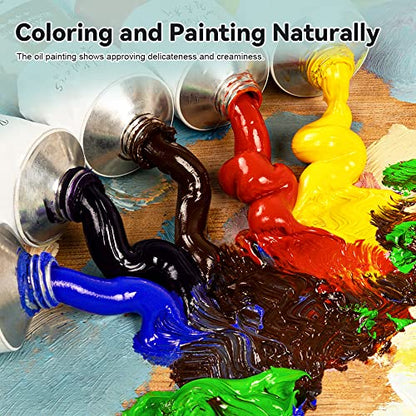 Paul Rubens Oil Paint, 18 Bright Oil Colors Art Supplies with High Saturation, 50ml Large Capacity Tubes, Faster Drying Time with Creamy Texture and Consistency for Artists, Students, Beginners | Art Supplies with High Saturation, Creamy Texture and Consi