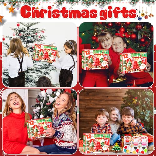 MuseLuxe Air Dry Clay - 12 Boxes Christmas Modeling Clay Kit | 8 Sculpting Tools,Safe & Non-Toxic,DIY Magic Gifts Toys for Boys,Girls,Kids - color: 12 Colors