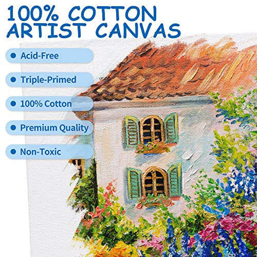Canvas Boards for Painting 4x6 Inch, Super Value 24 Pack Mini Canvases, White Blank Canvas Panels, 100% Cotton Primed, Painting Art Supplies - size: 4"×6"