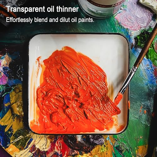 PHOENIX Oil Paint Thinner - 16.9 Fl Oz. / 500ml Bottle Oil Brush Cleaner | Odorless Painting Diluent, Mineral Spirits Refined Solvent, Painting Medium for Artists - style: Paint Thinner 16.9 Fl Oz.
