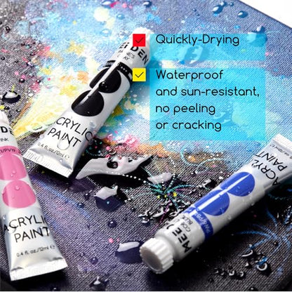 MEEDEN Beginners Acrylic Paint Set: 48 Colors 12ml/0.41 fl oz - color: 48 Colors