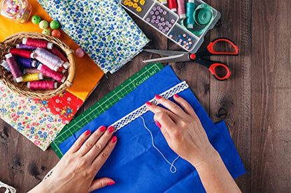 Calibre Art Rotating Self Healing Cutting Mat 14x14 (13" Grid), Quilting | Perfect for Quilting & Art Projects. Smooth, Non-detachable Rotation, Warp-Proof & Odorless, EN 71-3 Certified.