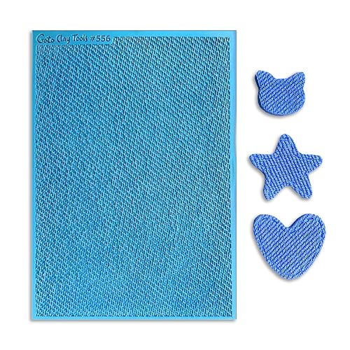 GOTO CLAY TOOLS Jeans Texture Sheets for Polymer Clay, Achieves the Same Texture as a Polymer Clay Roller, Jeans Fabric Texture mat for Polymer Clay – TM-556