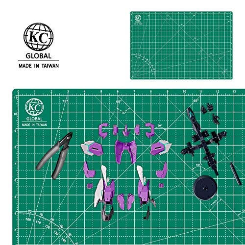 KC GLOBAL A3 (18"x12") Self-Healing Cutting Mat (Dark Green) - Sturdy, Reversible, Eco-Friendly, Non-Slip. Premium Desk Mat for Crafters, Quilters, and Hobbyist - color: Dark Green, size: 18"L x 12"W