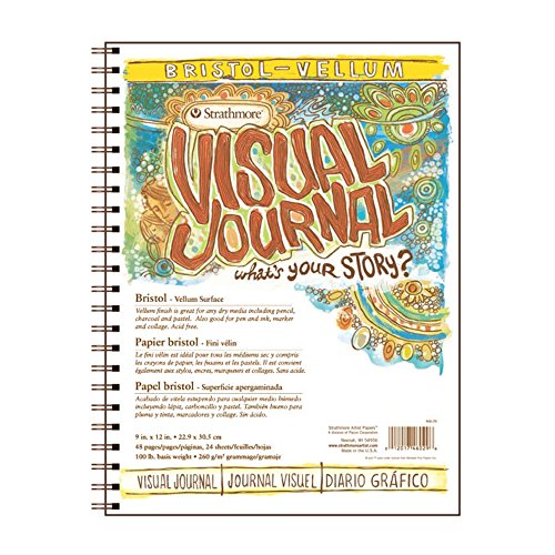 Strathmore 300 Series Visual Bristol Journal, 9"x12" Vellum, Wire Bound, 24 Sheets - size: 9x12, style: Bristol Vellum