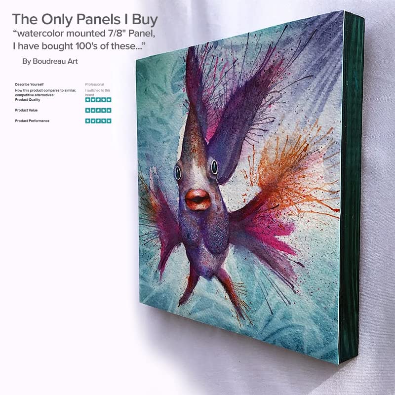 Da Vinci Pro Birch Wood Panel 1-5/8 Deep – 5x7 Single Panel - Fine Textured, Warp Resistant, Lightweight & Rigid – Perfect for Mounting Sanded Pastel or Watercolor Paper, Linen or Canvas