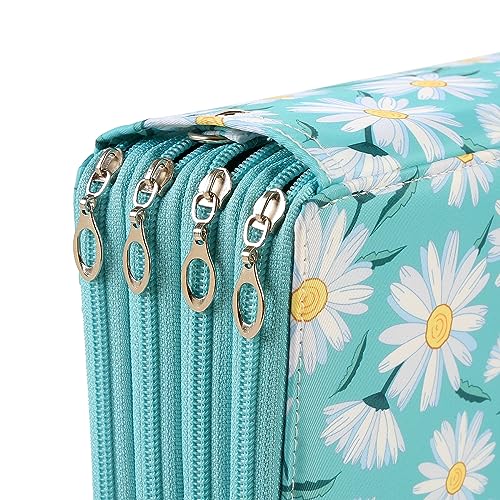 200 Slots Pencil Case Organizer With Removal Handle Strap - color: Daisy, size: 200