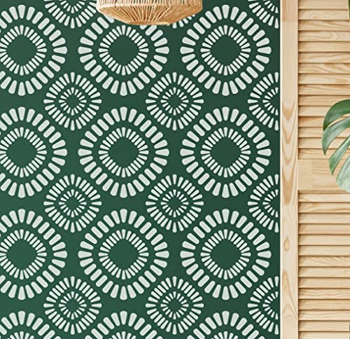 STENCILOGY® / Asi - 24" x 38" XL Wall Stencil, Large Floral Wall Stencil Pattern, Large Allover Wall Stencils for Painting, Stencils for Walls, Flower Leaf Stencils